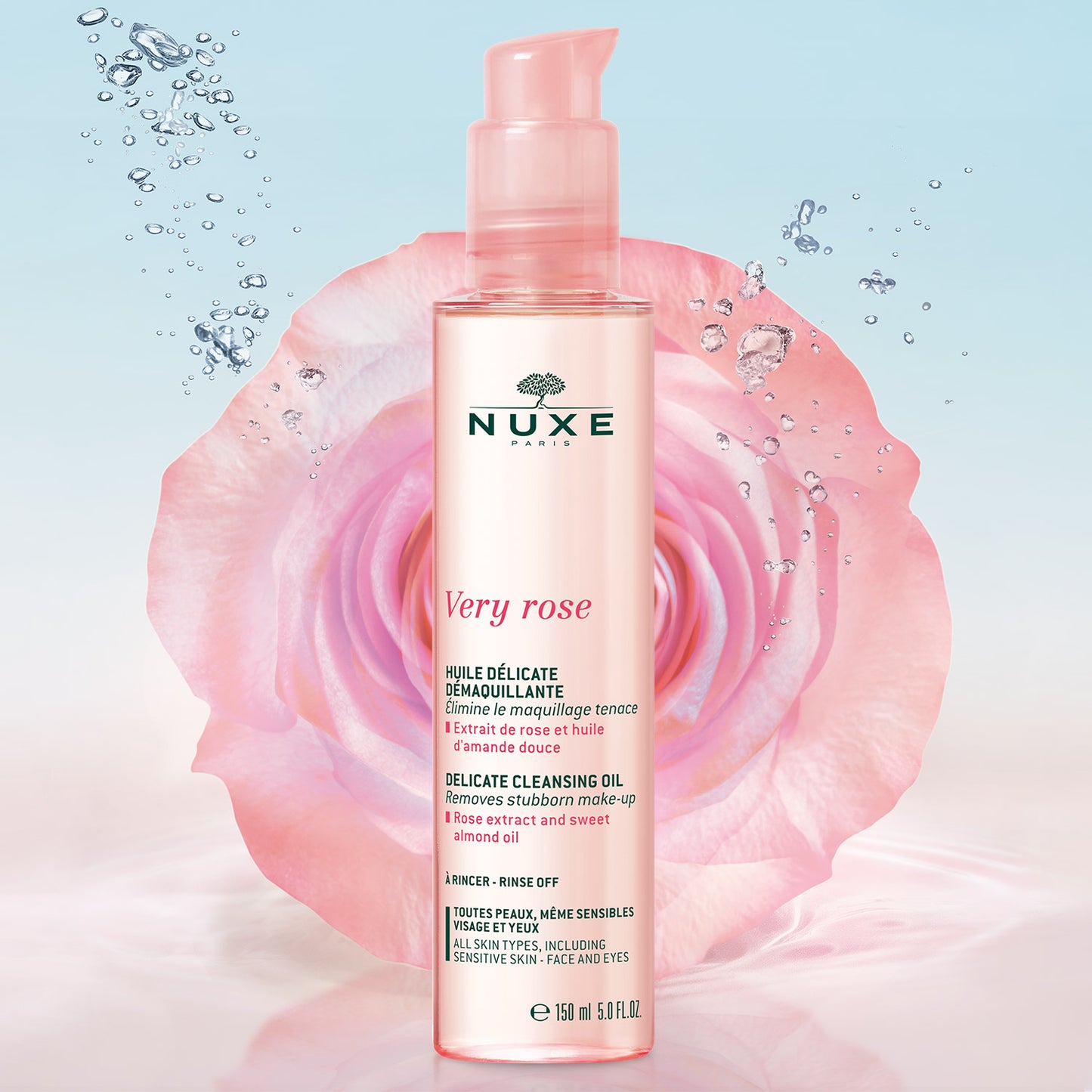 NUXE Very Rose Cleansing Delicate Cleansing Oil (150ml)