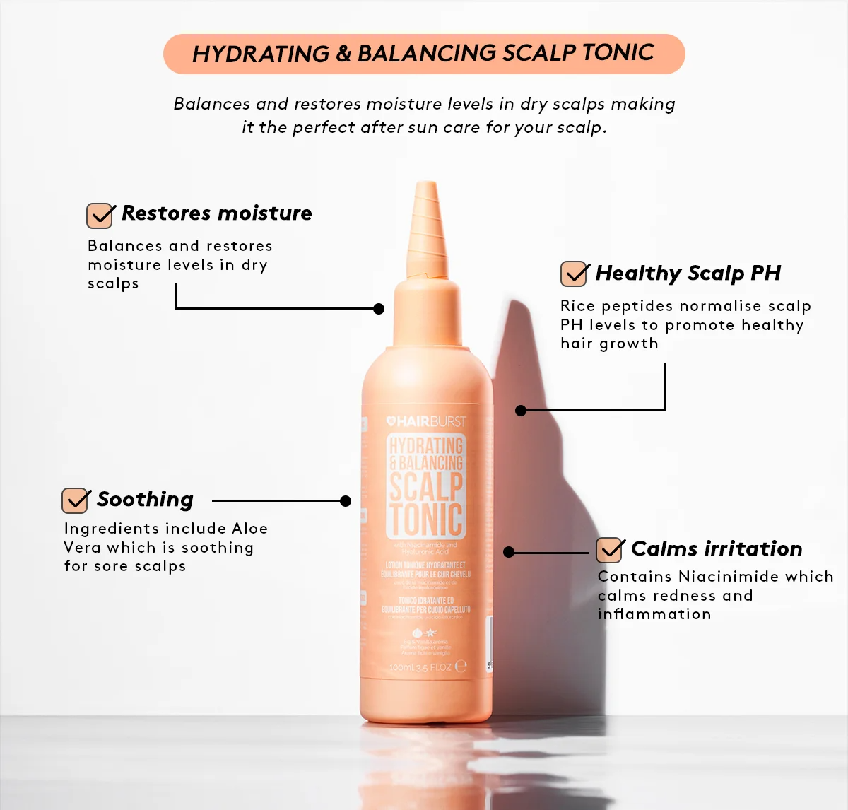 Hairburst Hydrating & Moisturising Scalp Repair Tonic 100ml