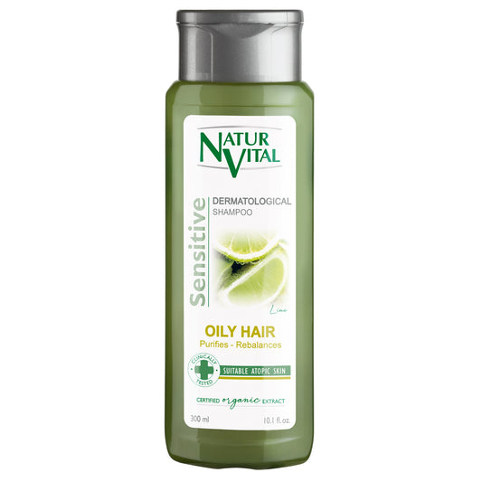 NaturVital Sensitive Oily Hair Shampoo (Lime)