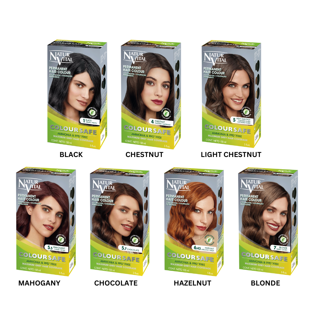 NaturVital ColourSafe Permanent Hair Dye - Light Chestnut (5)