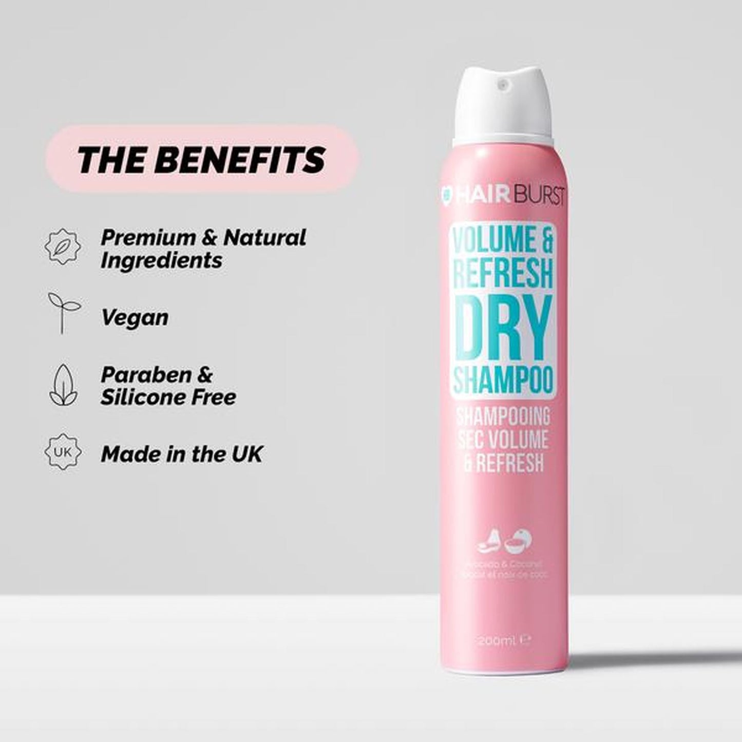 Hairburst Volume & Refresh Dry Shampoo 200ml